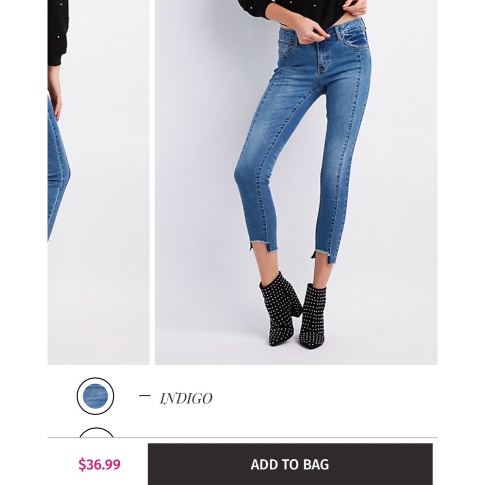 Charlotte Russe ankle cut jeans